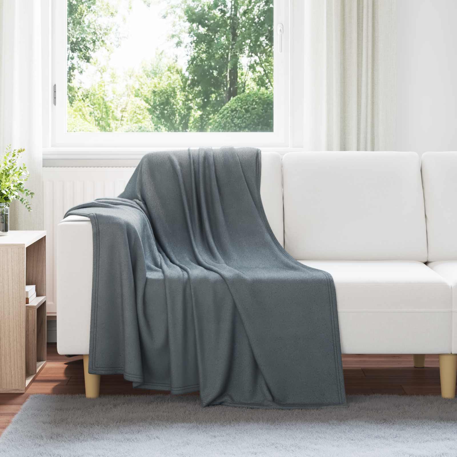 Wohndecken 24 stk. Dunkelgrau 170 x 130 cm 7.81 kg Fleece