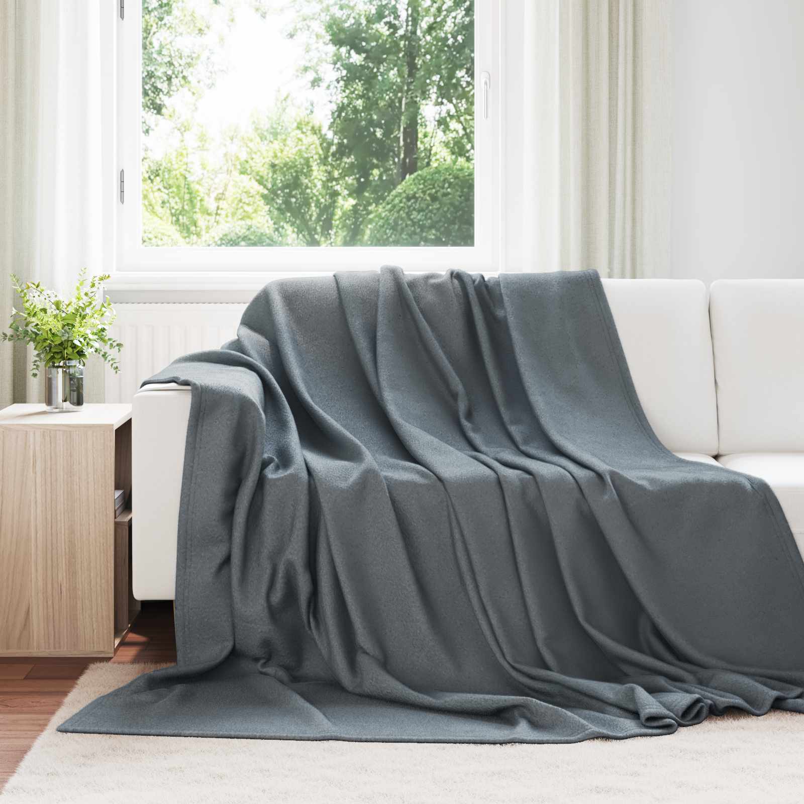 Wohndecken 24 stk. Dunkelgrau 270 x 240 cm 21.77 kg Fleece