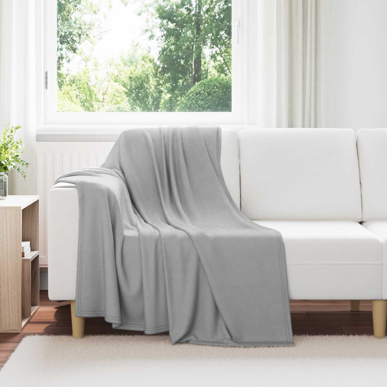 Wohndecken 24 stk. Grau 170 x 130 cm 7.43 kg Fleece