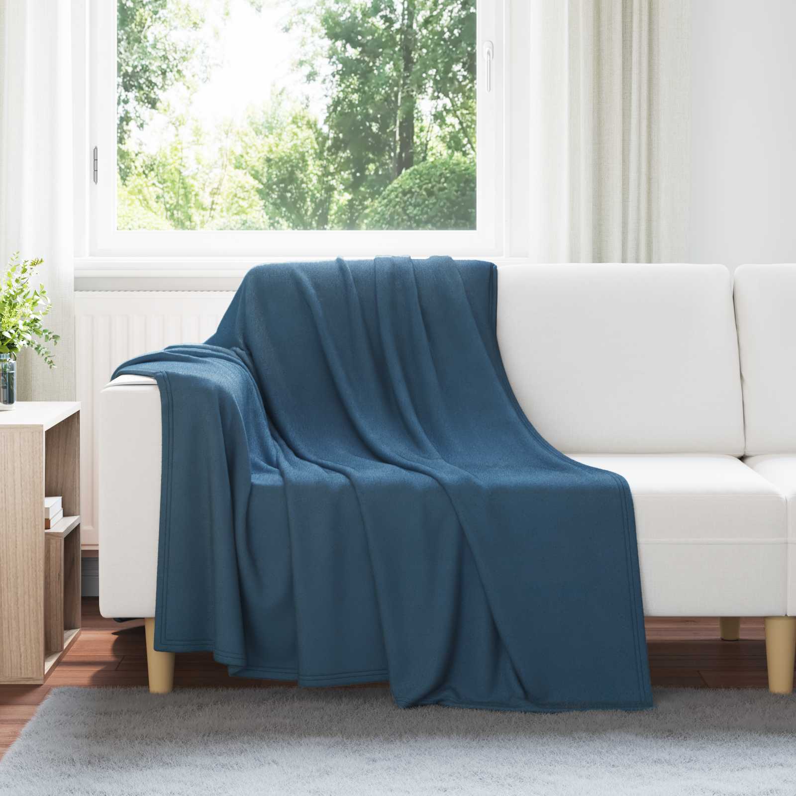 Wohndecken 24 stk. Marineblau 200 x 150 cm 10.08 kg Fleece