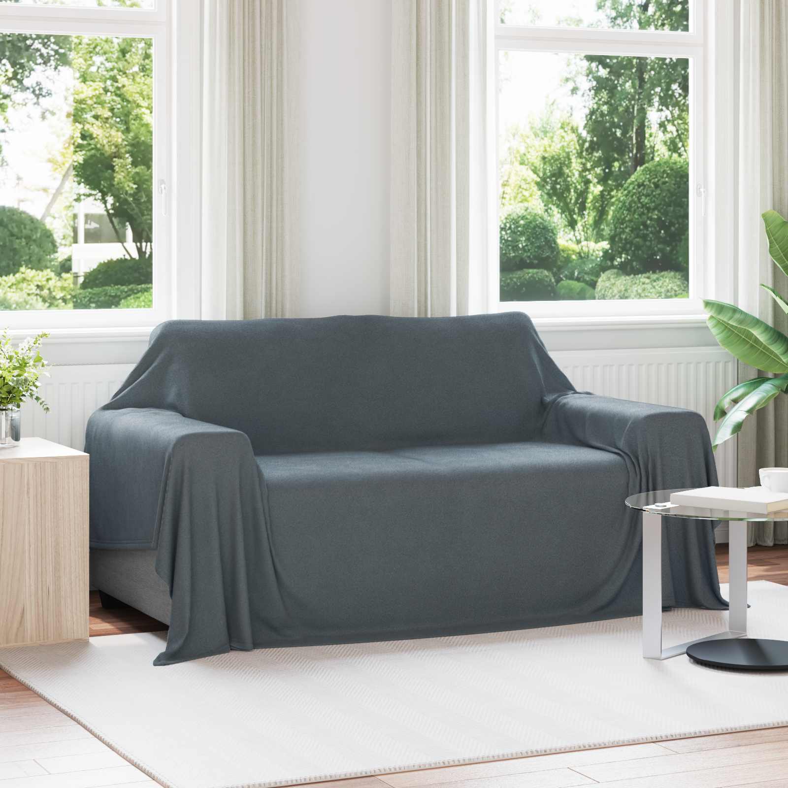 Wohndecke Dunkelgrau 280 x 210 cm 0.84 kg Fleece