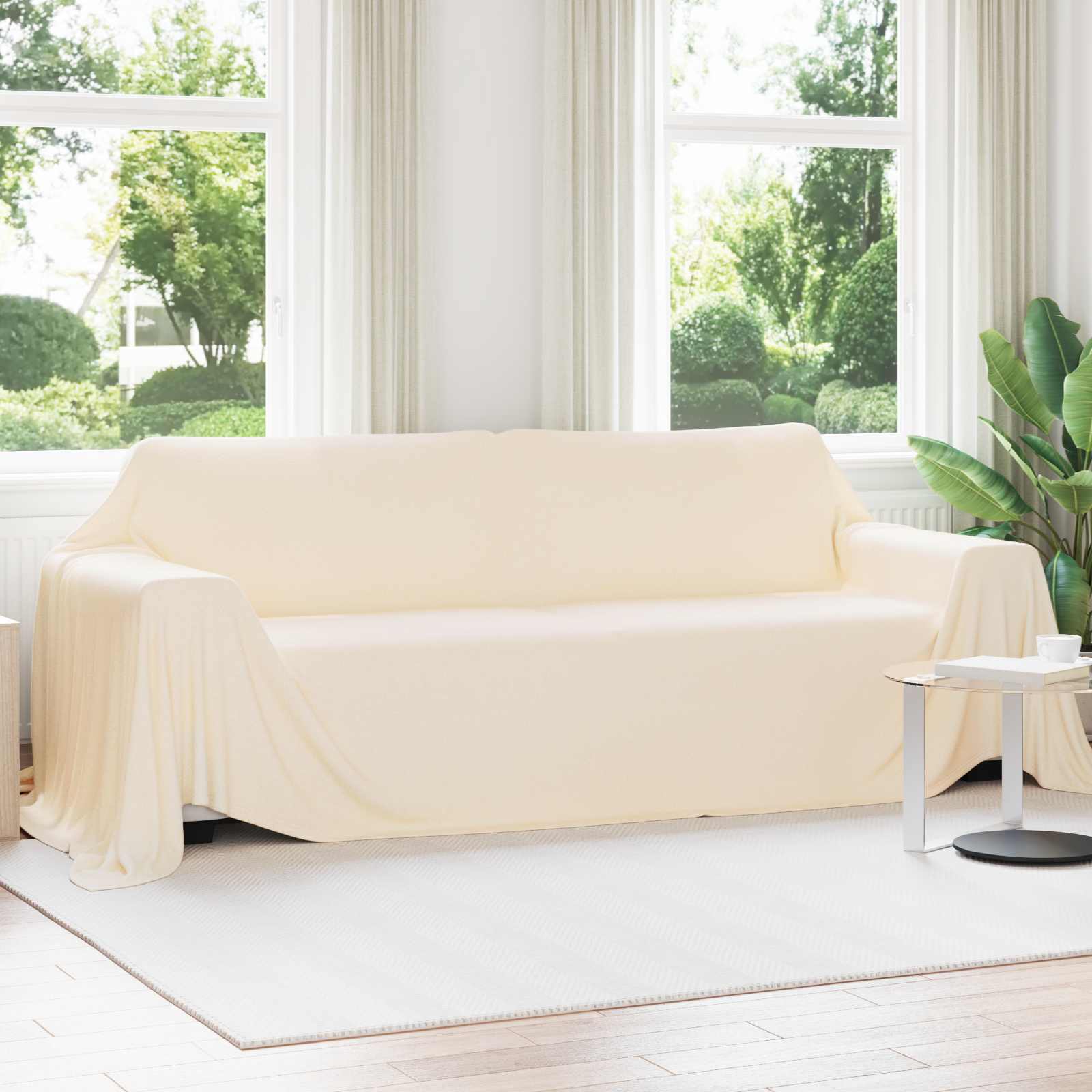 Wohndecken 6 stk. Creme 350 x 270 cm 8.09 kg Fleece