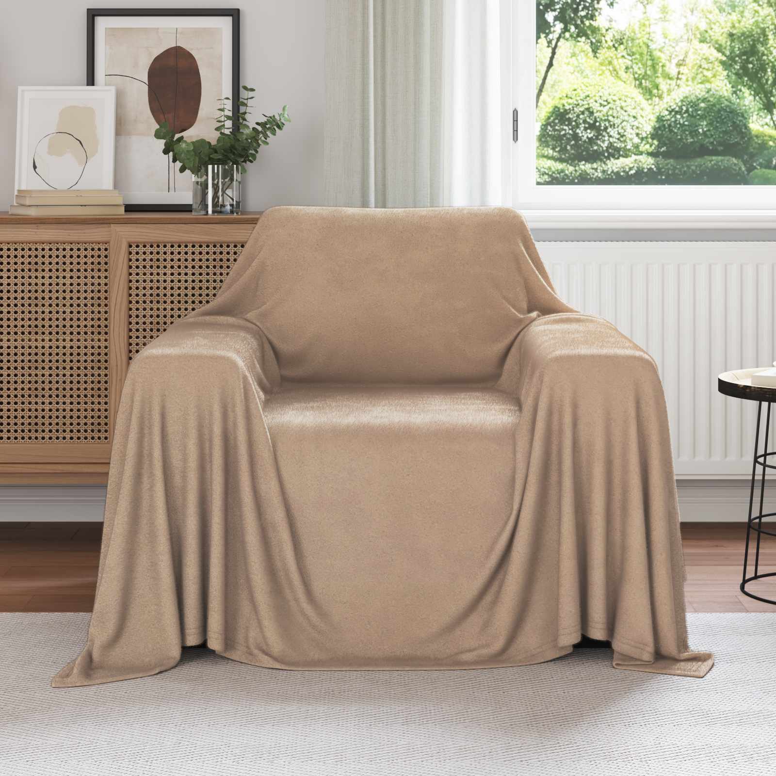 Wohndecken 6 stk. Kamel 210 x 140 cm 2.48 kg Fleece
