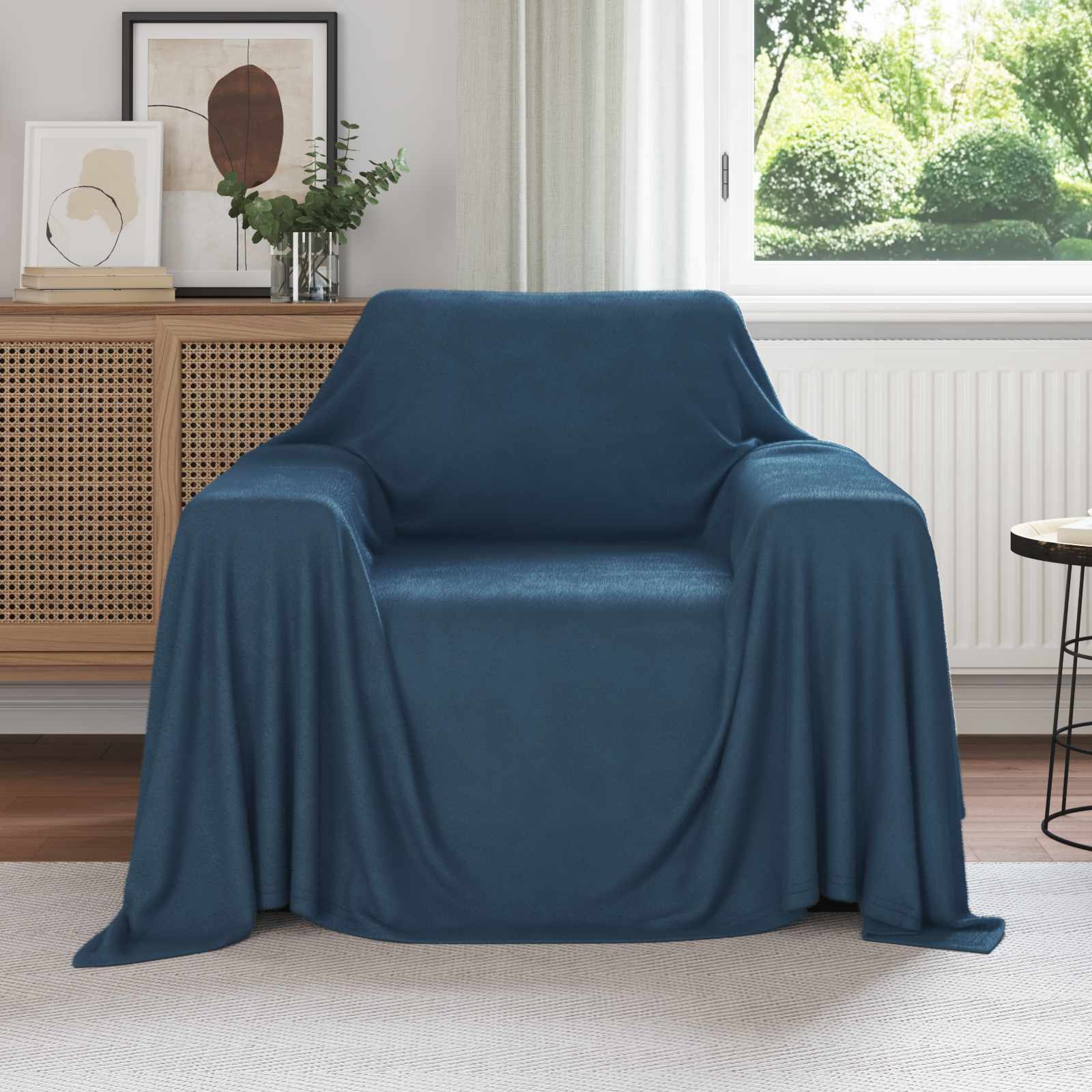 Wohndecken 6 stk. Marineblau 210 x 140 cm 2.44 kg Fleece
