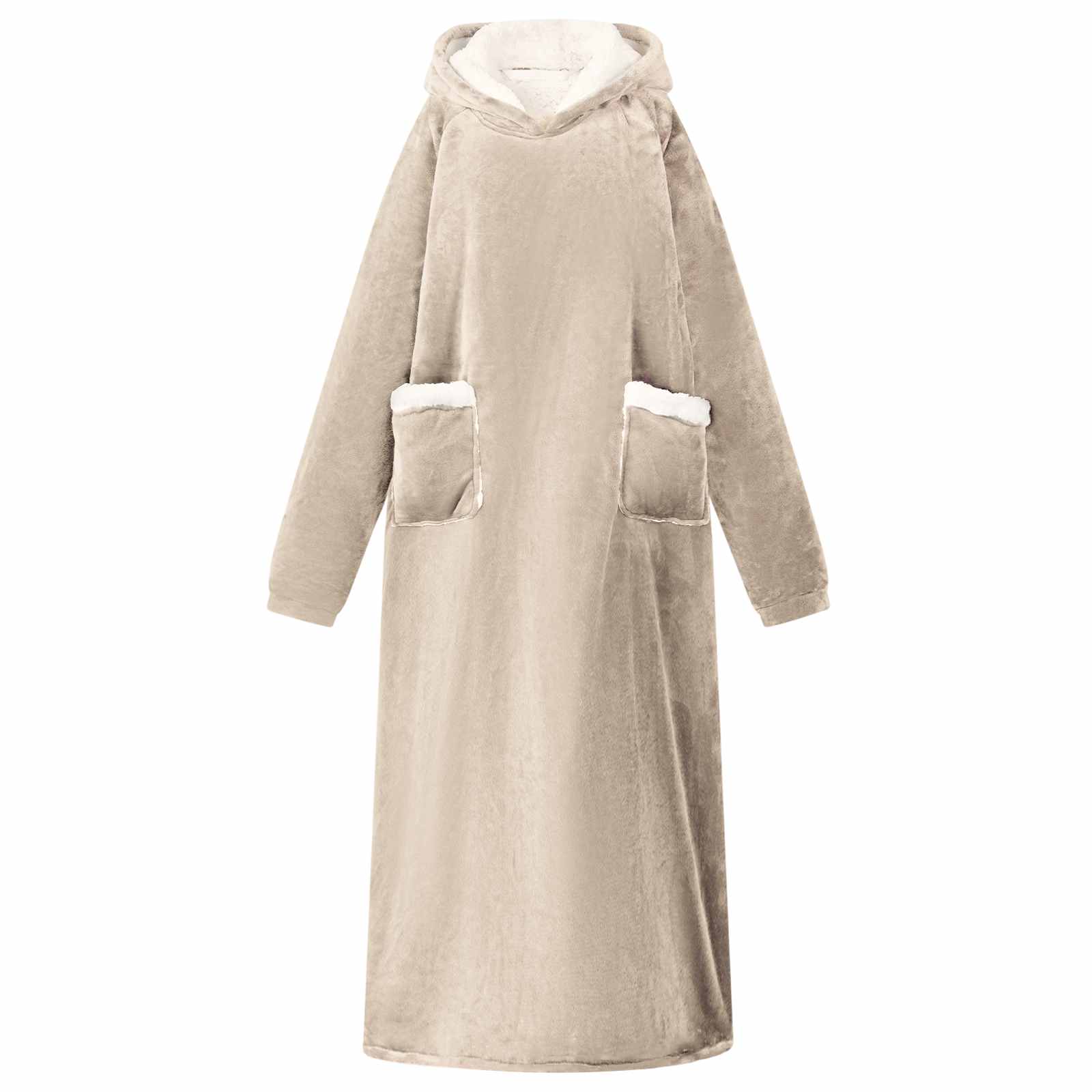 Decken-Hoodie Beige L Fleece und Flanell