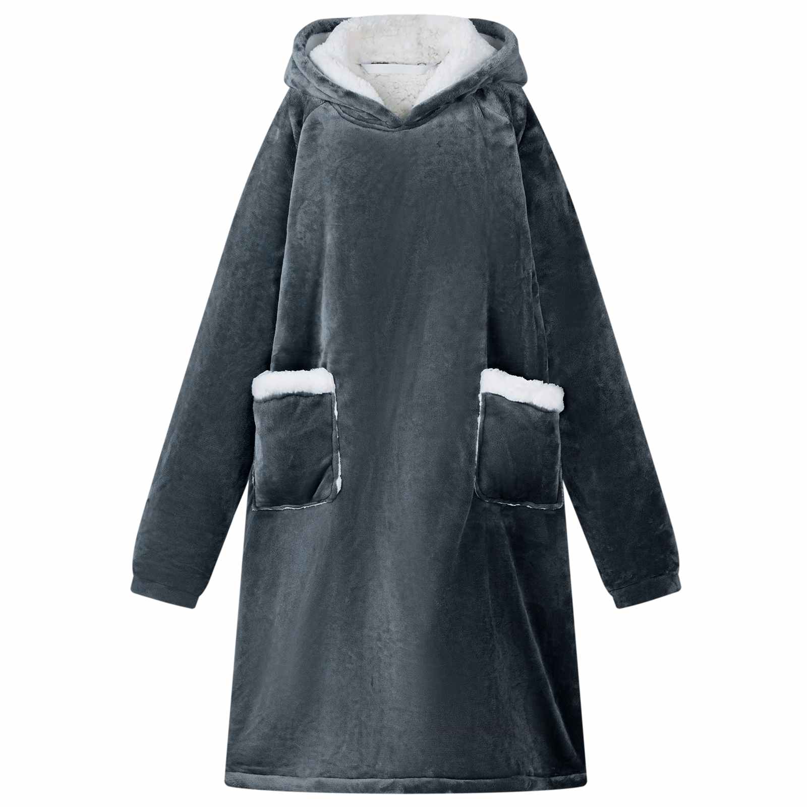 Decken-Hoodie Marineblau M Fleece und Flanell