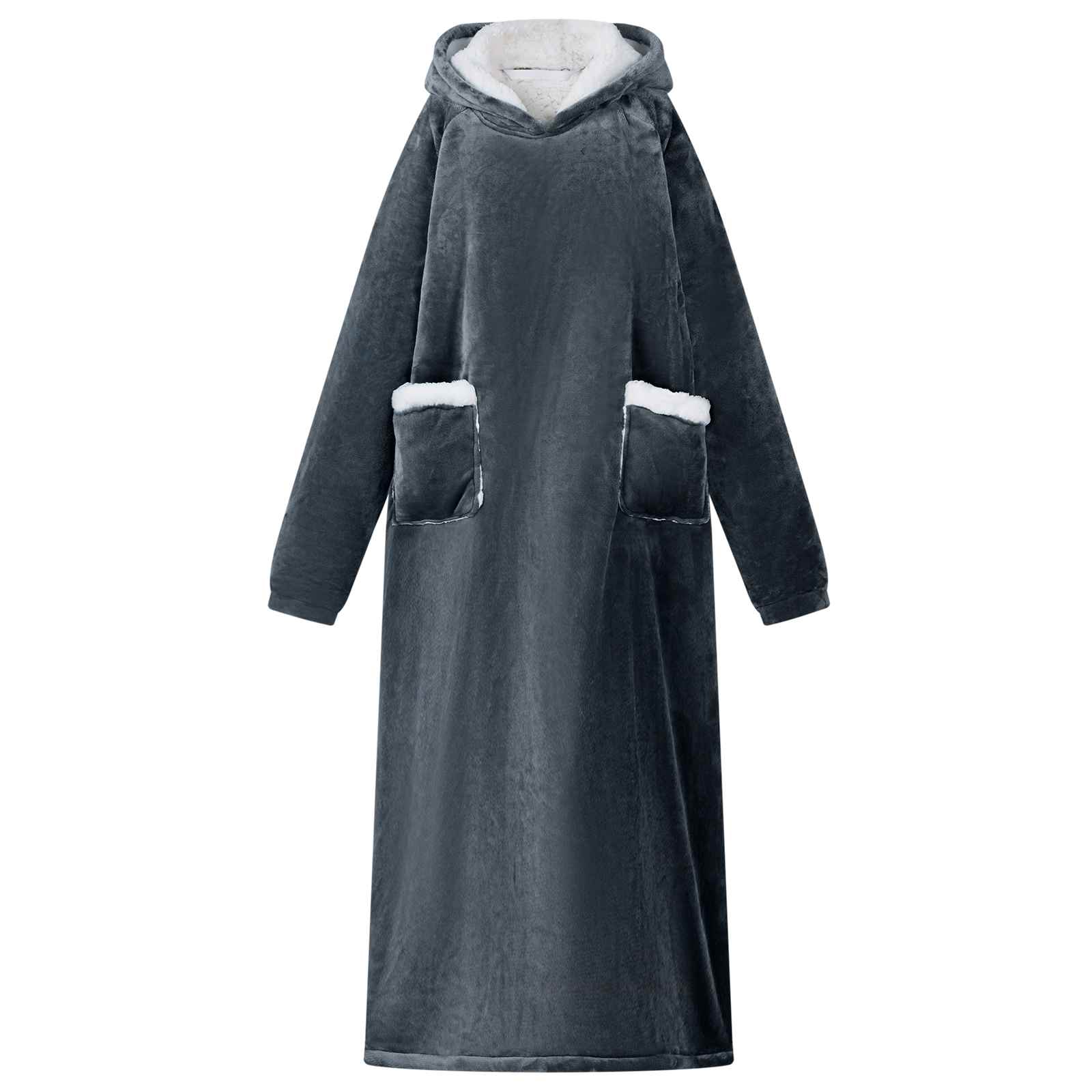 Decken-Hoodie Marineblau L Fleece und Flanell