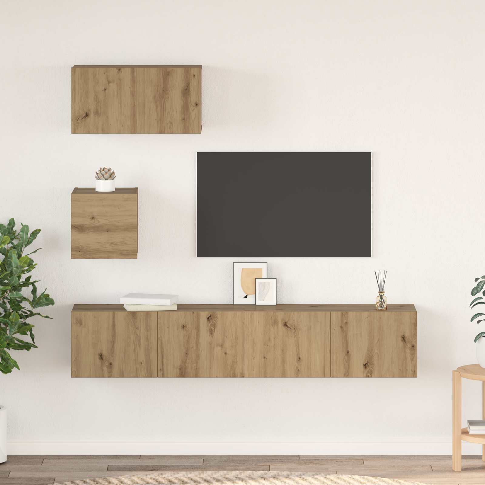 TV-Schrankset 3 stk. Artisan-Eiche Holzwerkstoff