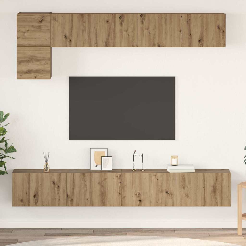 TV-Schrankset 5 stk. Artisan-Eiche Holzwerkstoff