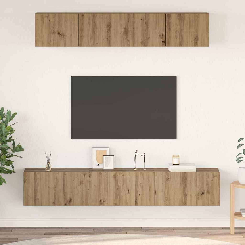 TV-Schrankset 5 stk. Artisan-Eiche Holzwerkstoff