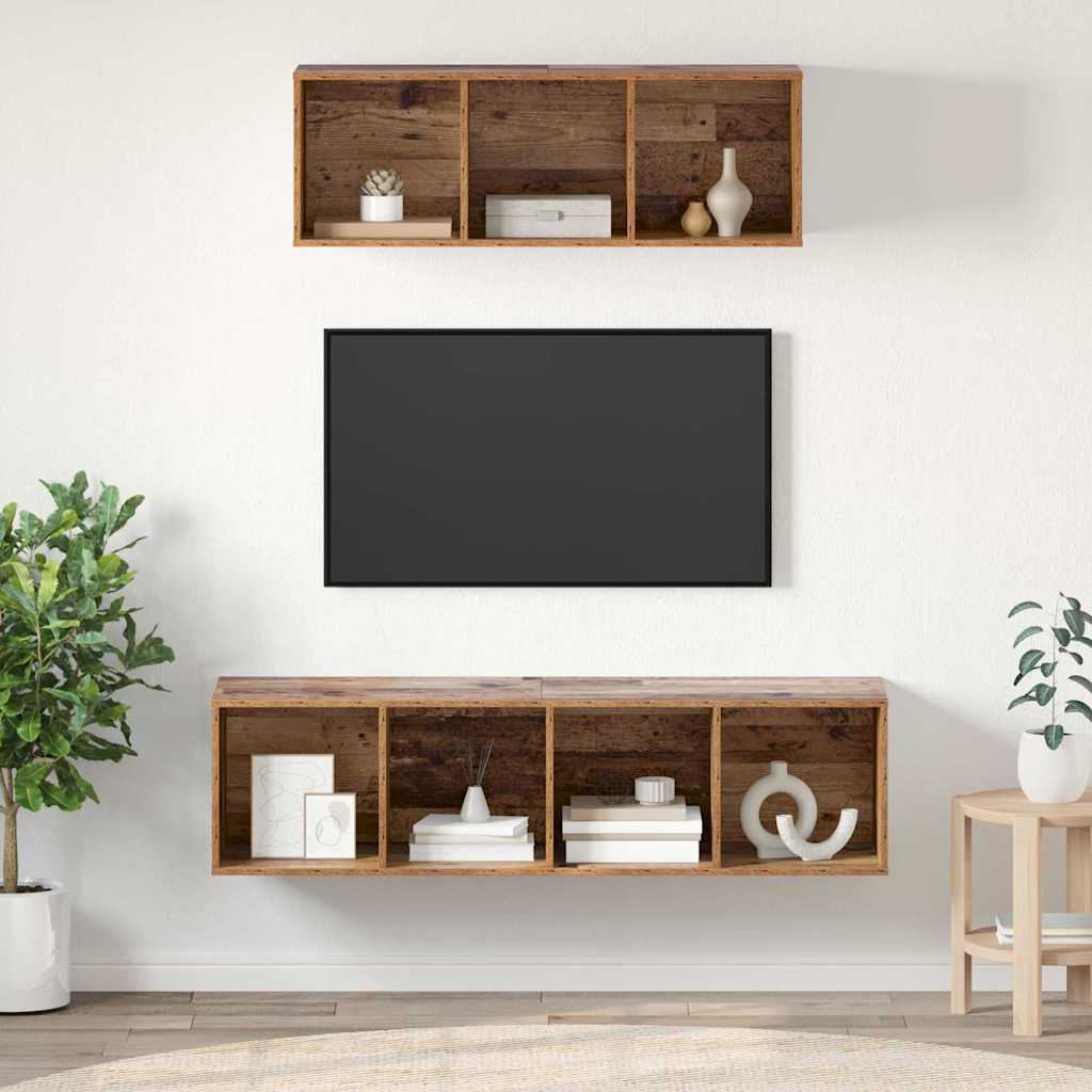 TV-Schrankset 2 stk. Altholz Holzwerkstoff