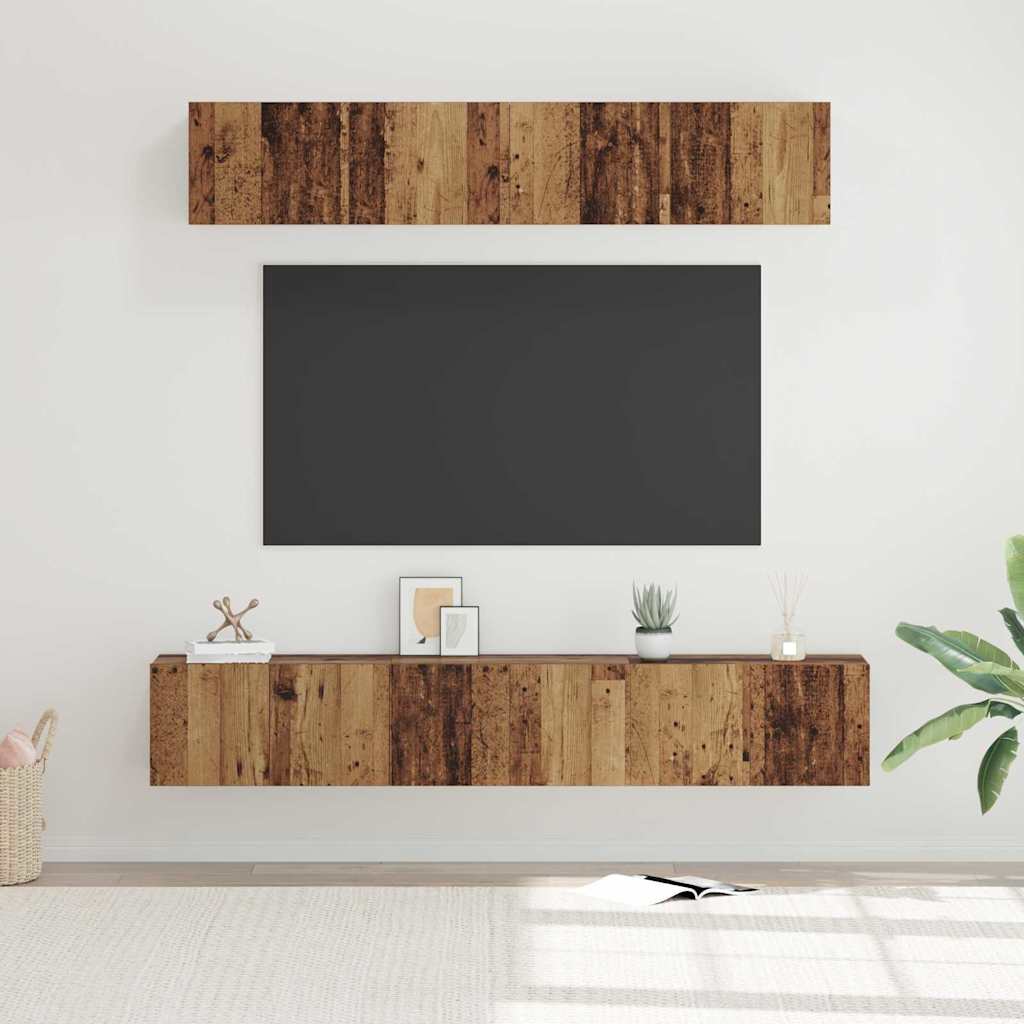 TV-Schrankset 5 stk. Altholz Holzwerkstoff