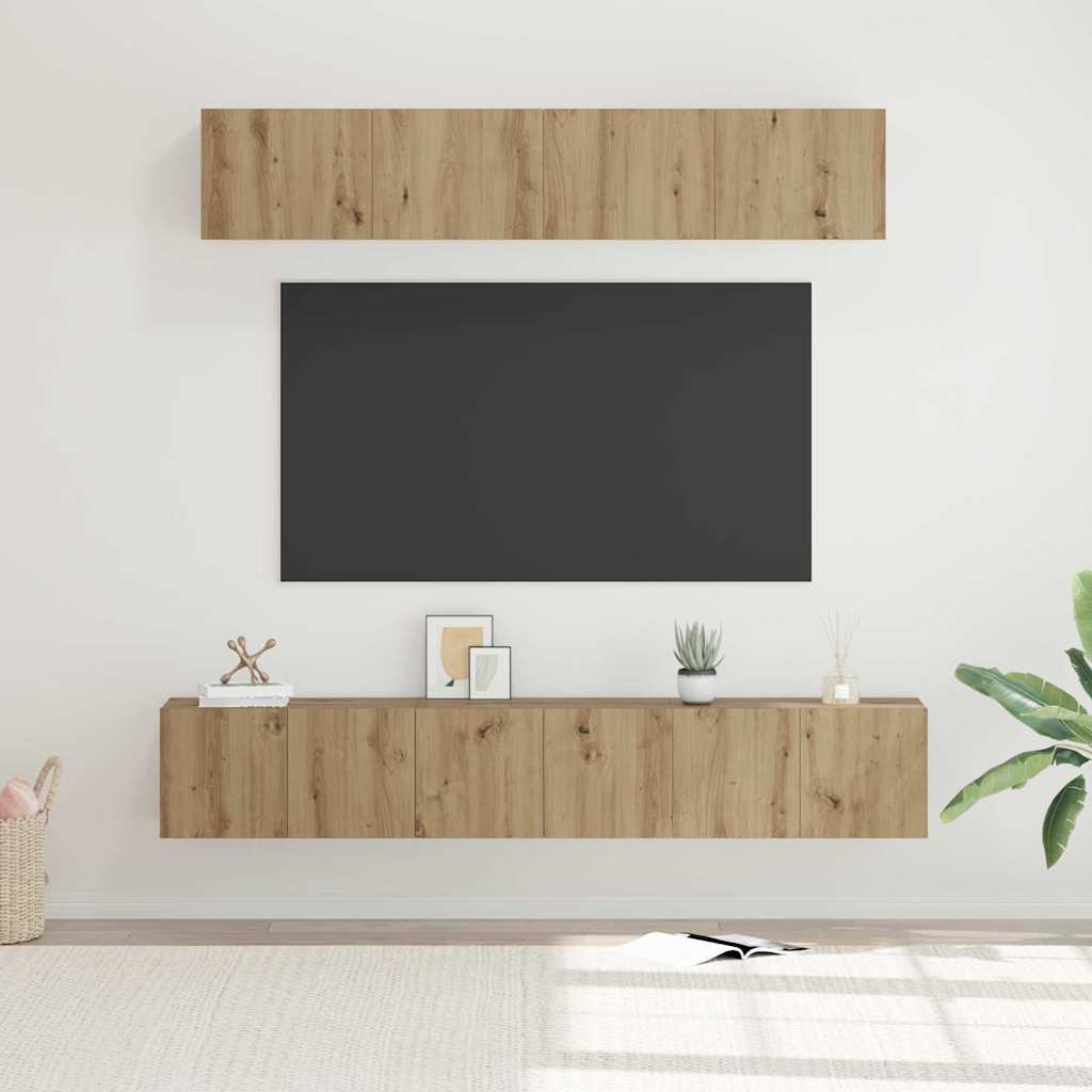 TV-Schrankset 5 stk. Artisan-Eiche Holzwerkstoff