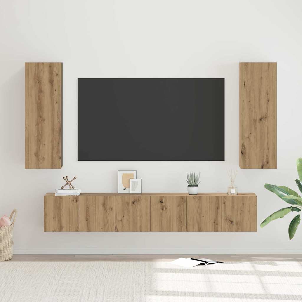 TV-Schrankset 5 stk. Artisan-Eiche Holzwerkstoff