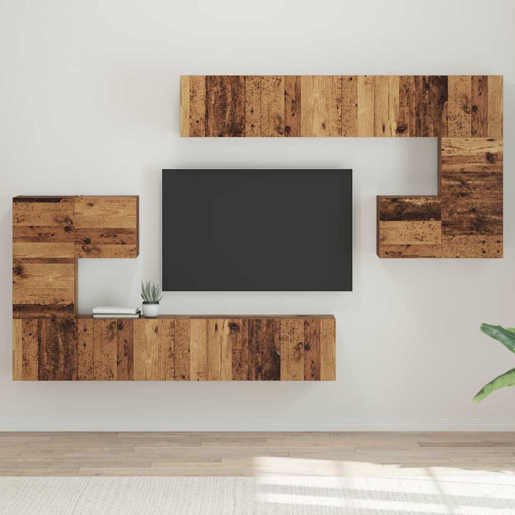 TV-Einheiten 4 stk. Altholz Holzwerkstoff