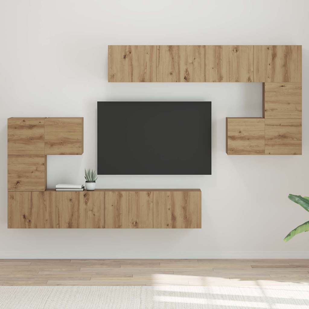 TV-Einheiten 4 stk. Artisan-Eiche Holzwerkstoff