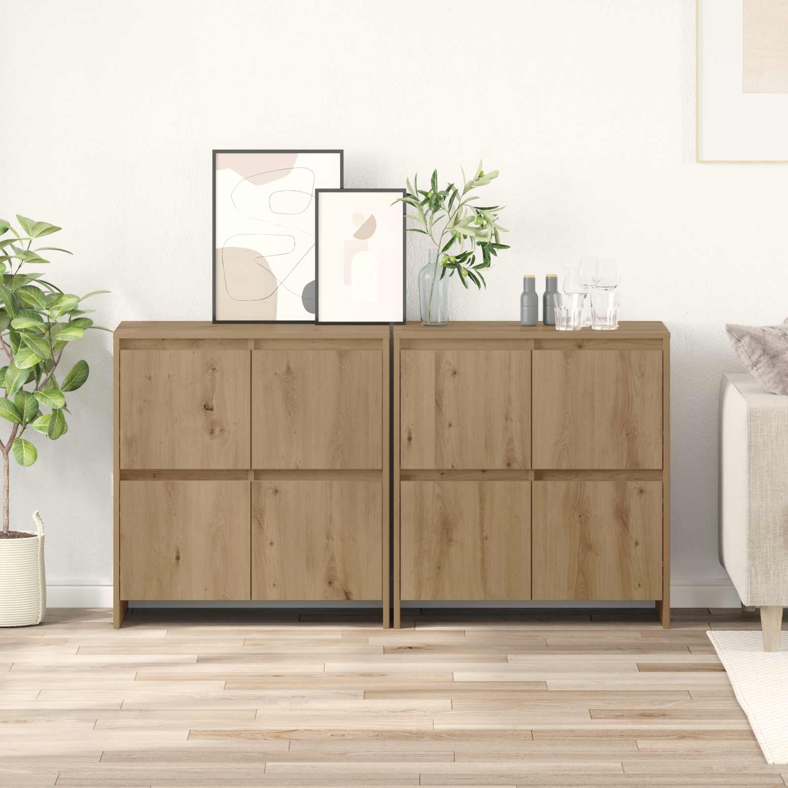 Sideboards 2 stk. Artisan-Eiche 70 x 41 x 75 cm Holzwerkstoff