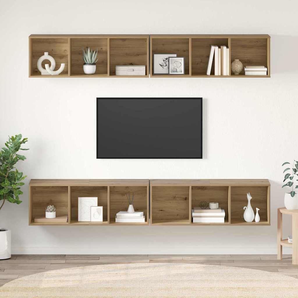 TV-Schrankset 4 stk. Artisan-Eiche Holzwerkstoff