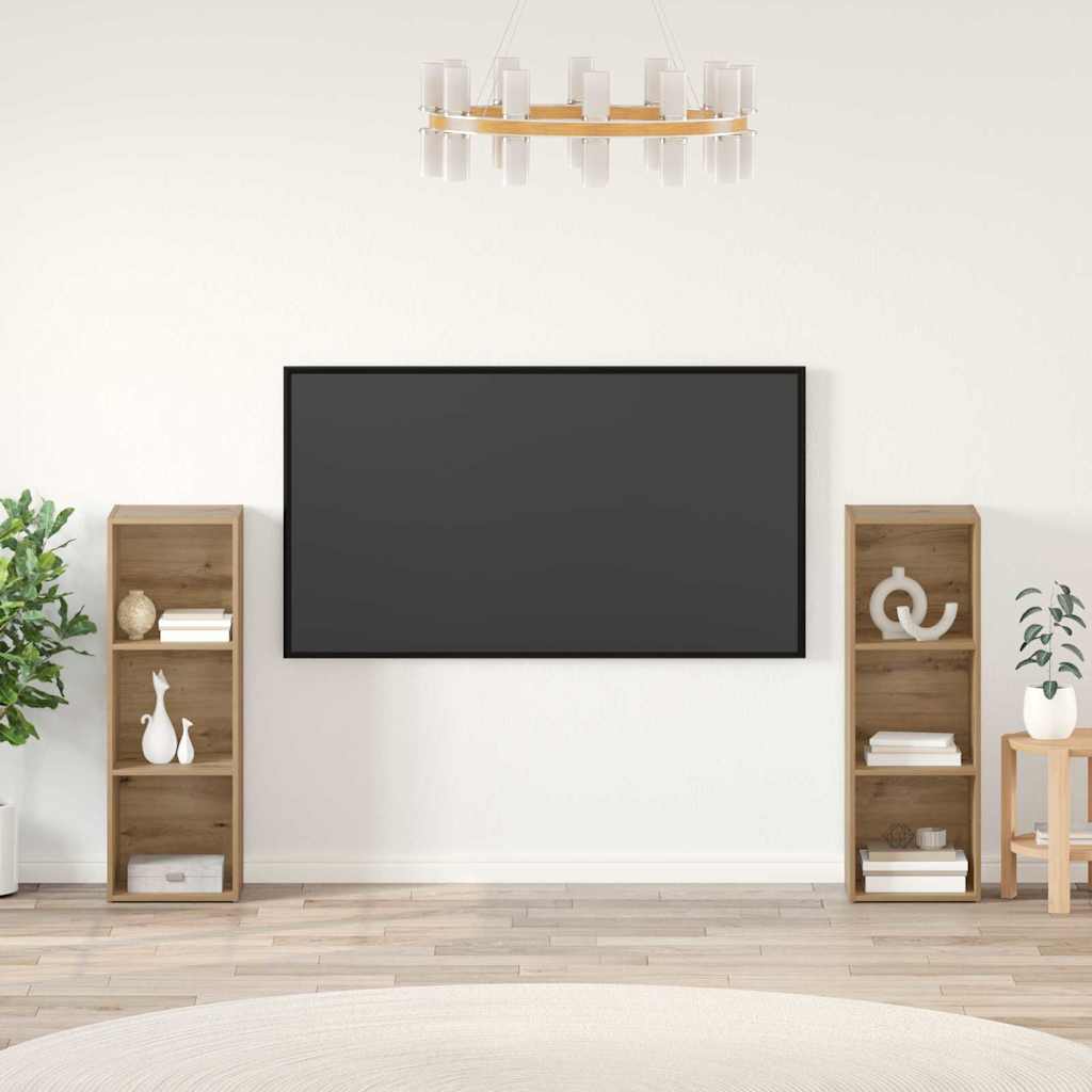 TV-Schrankset 2 stk. Artisan-Eiche Holzwerkstoff