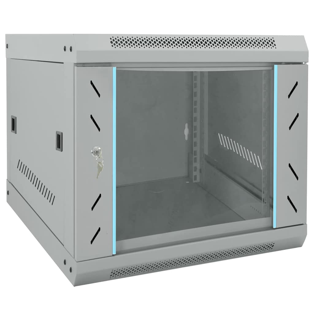 Netzwerkschrank mit Speicher Grau 53 x 60 x 45 cm Stahl