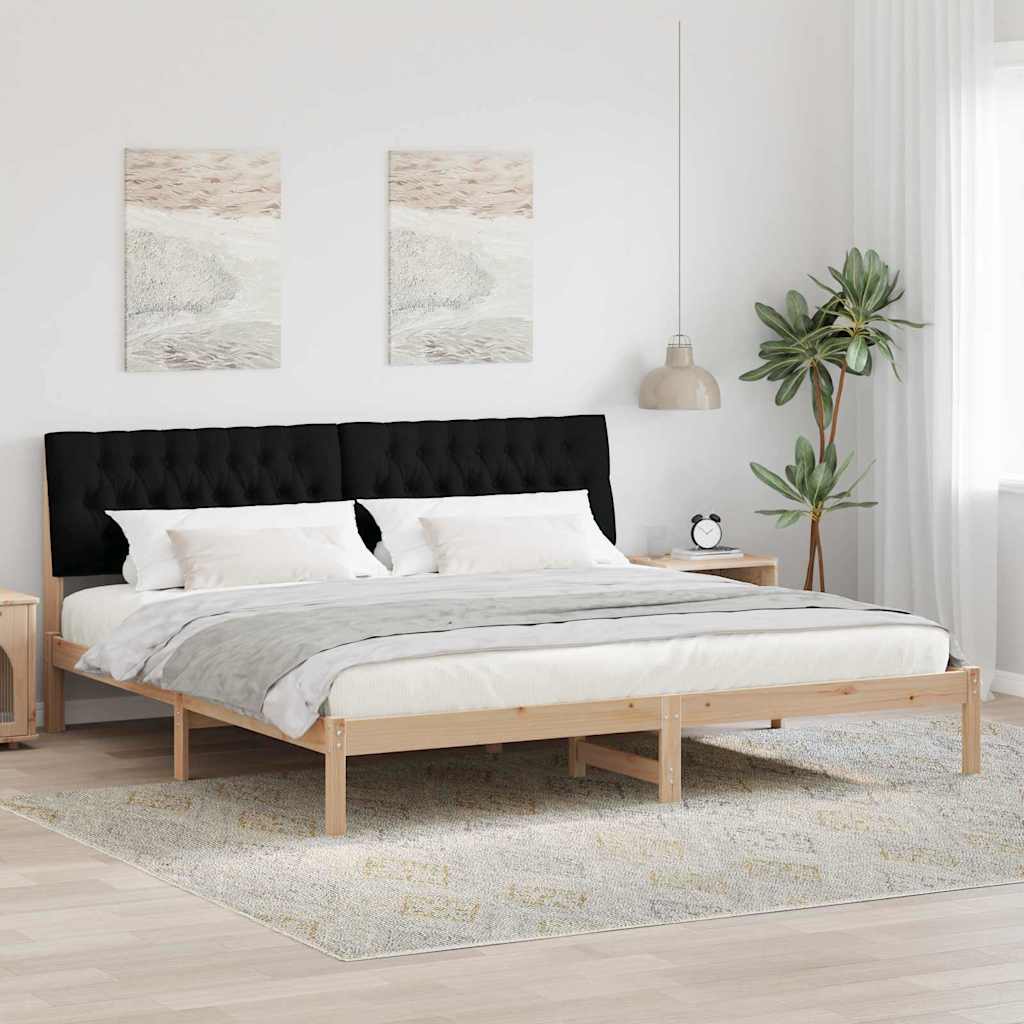 Bettgestell mit gepolstertem Kopfteil Braun 200 x 200 cm