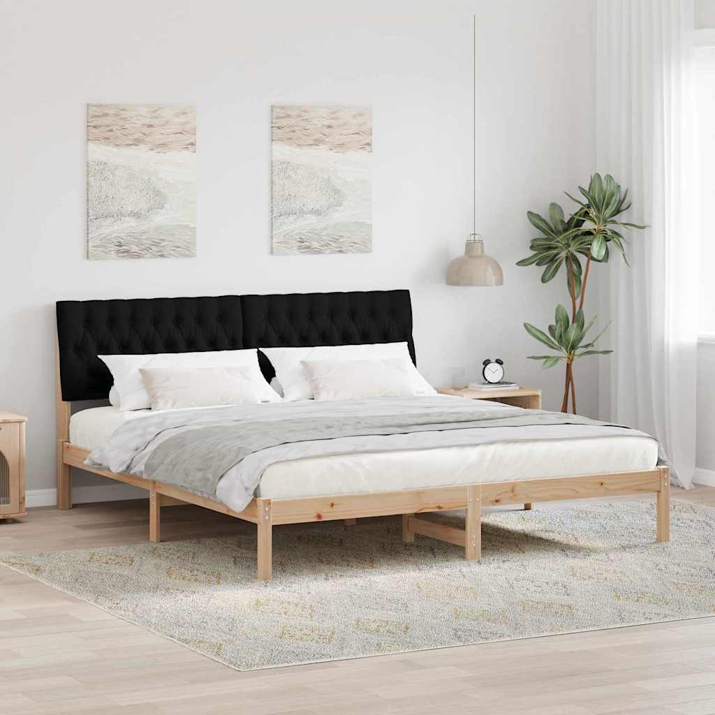 Bettgestell mit gepolstertem Kopfteil Braun 180 x 200 cm
