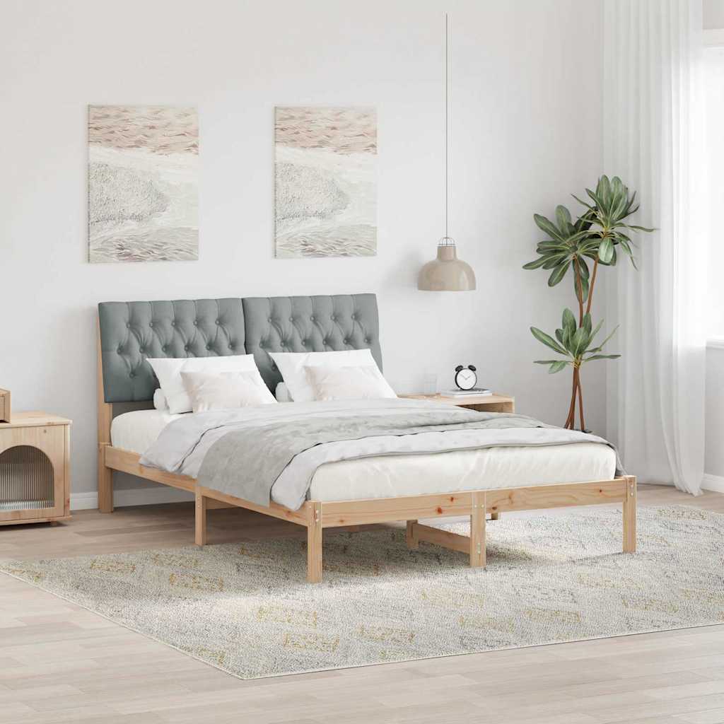 Bettgestell mit gepolstertem Kopfteil Braun 160 x 200 cm