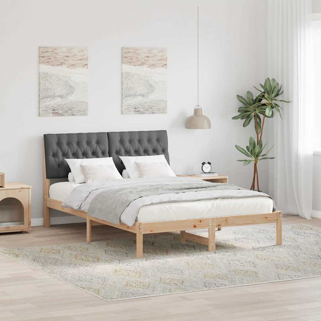 Bettgestell mit gepolstertem Kopfteil Braun 150 x 200 cm