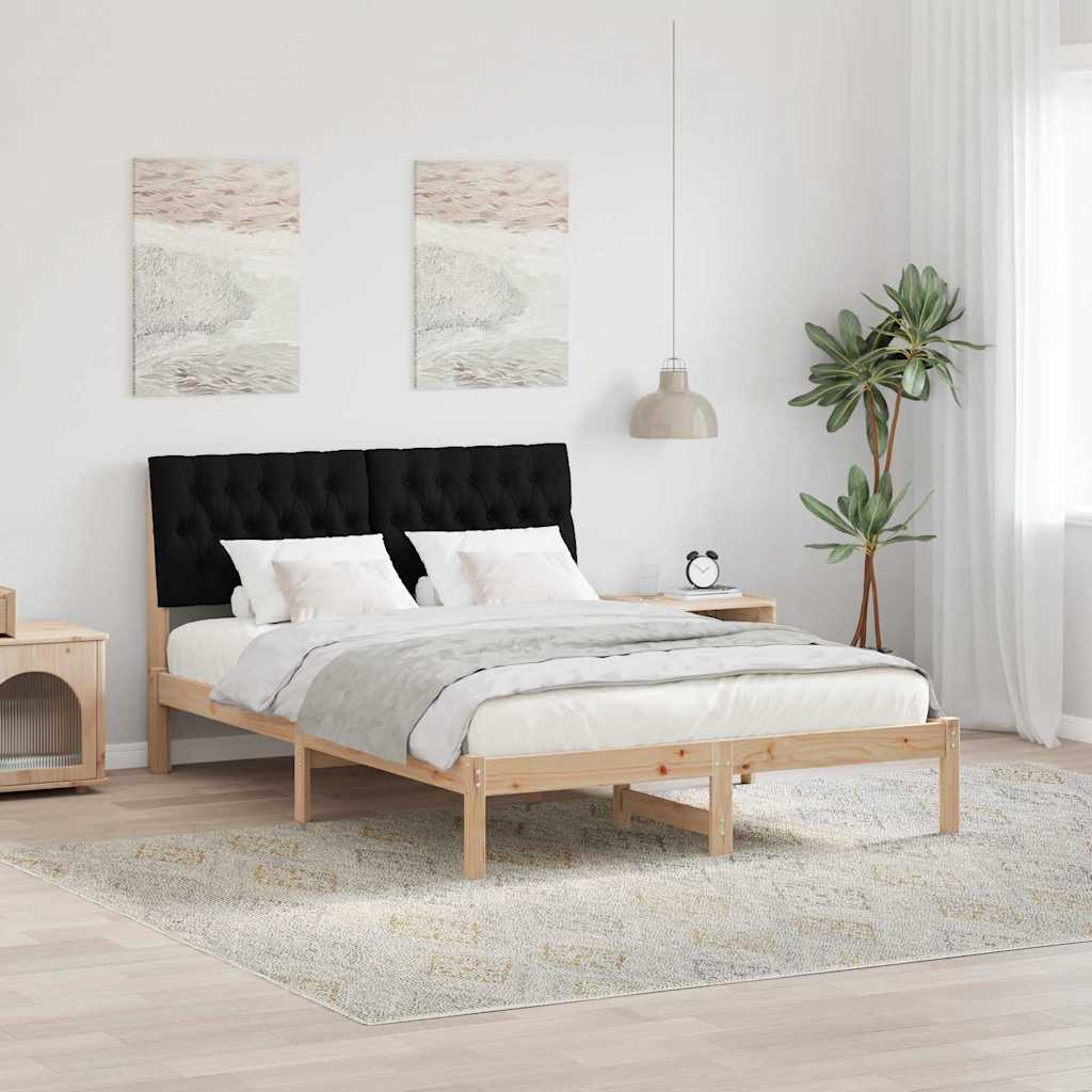 Bettgestell mit gepolstertem Kopfteil Braun 150 x 200 cm