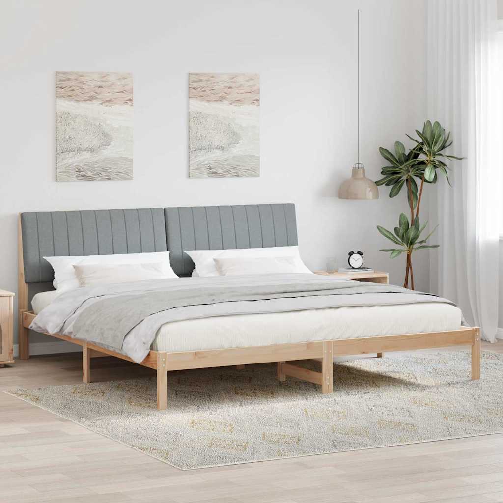 Bettrahmen mit Kopfteil Braun 200 x 200 cm Massives Kiefernholz