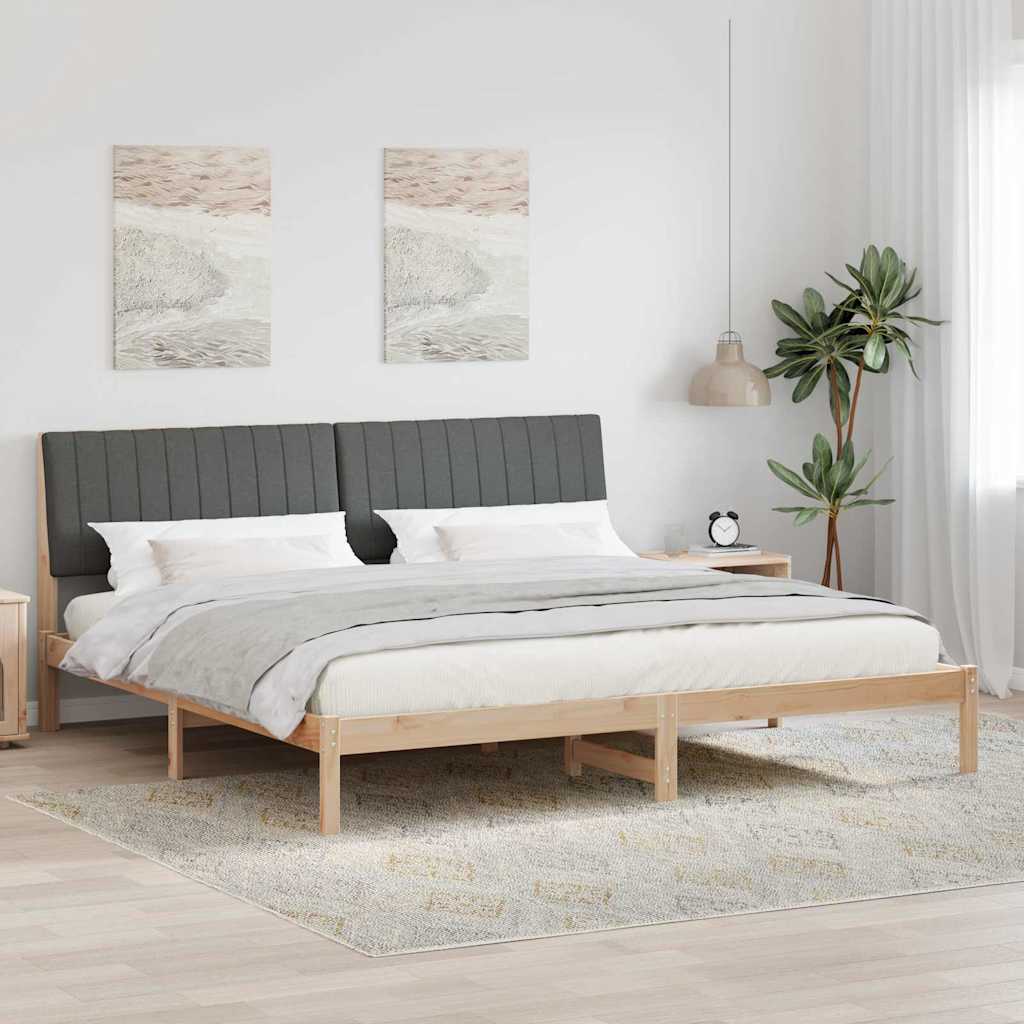Bettrahmen mit Kopfteil Braun 200 x 200 cm Massives Kiefernholz