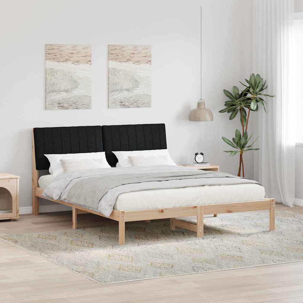 Bettrahmen mit Kopfteil Braun 150 x 200 cm Massives Kiefernholz