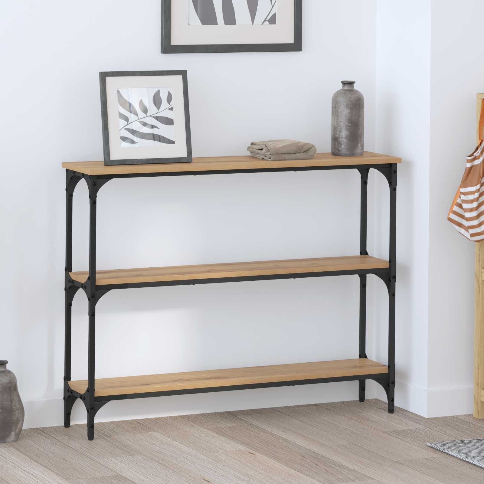 Konsolentisch Artisan-Eiche 100 x 22,5 x 75 cm Holzwerkstoff