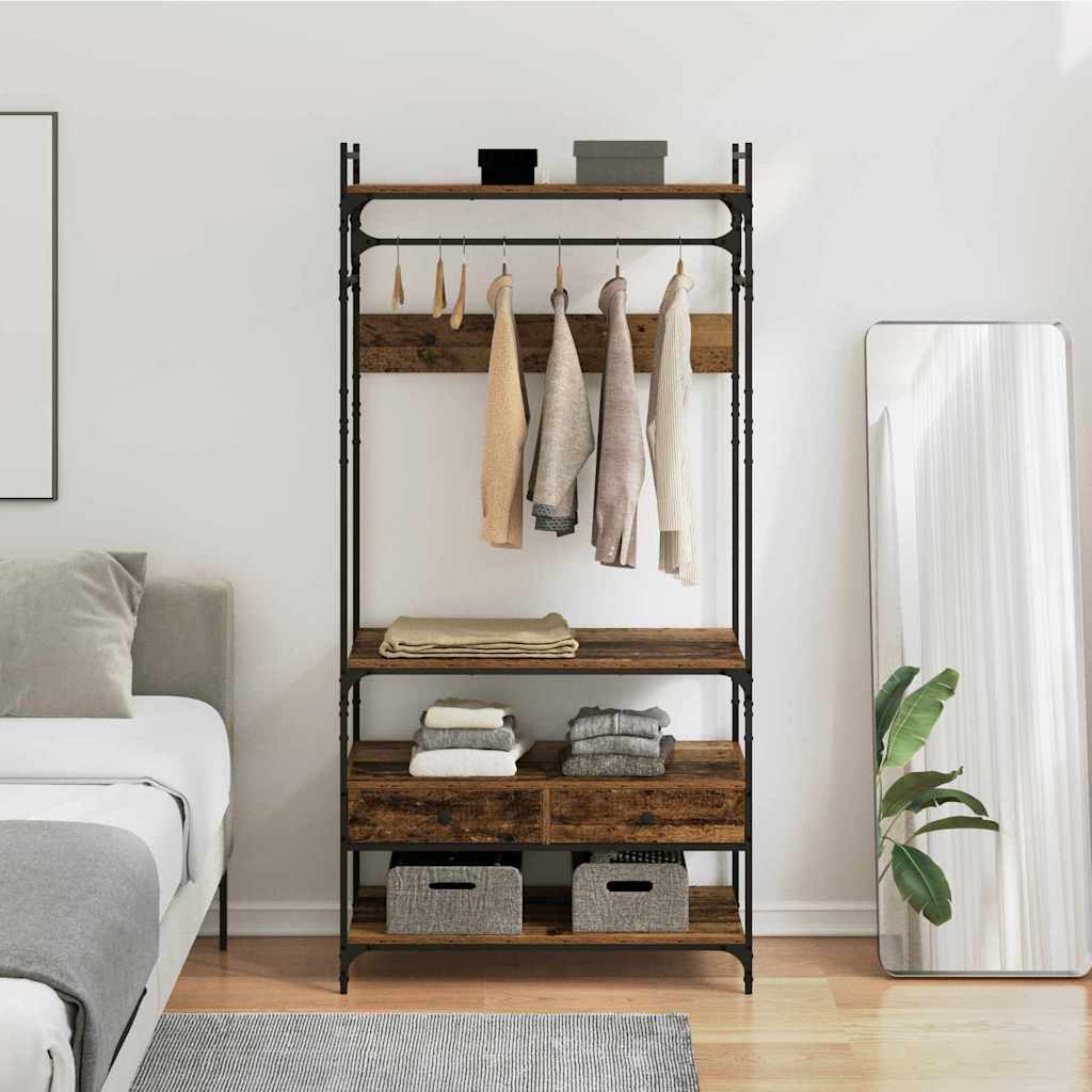 Kleiderschrank Altholz 89 x 39 x 184.5 cm Holzwerkstoff
