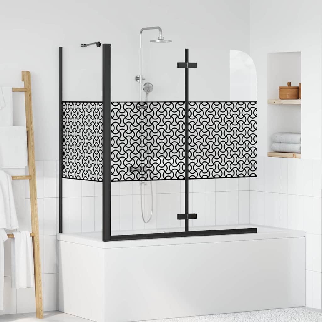 Badabtrennung Geometrisch Schwarz 120 x 67 x 129 cm