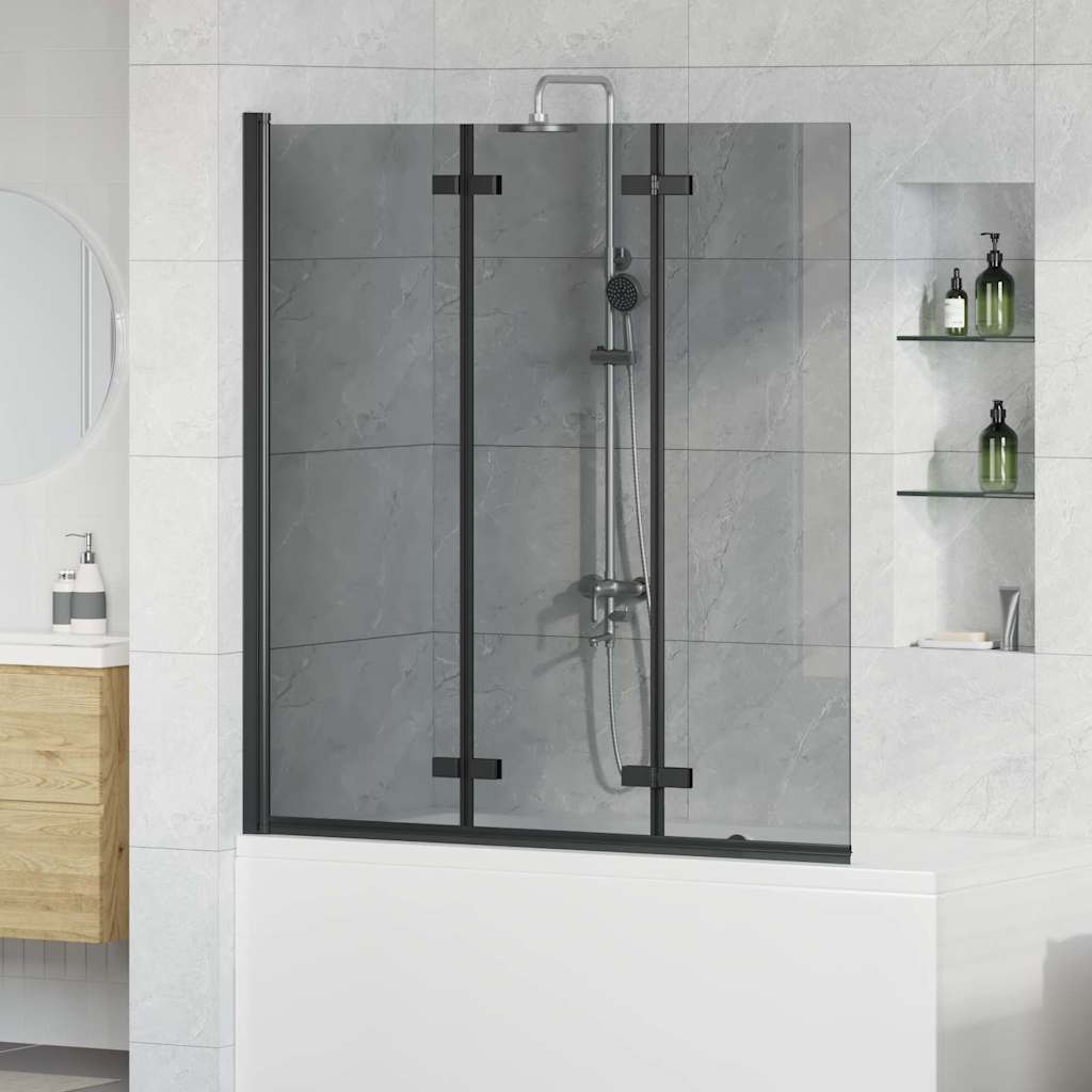 Faltbare Duschkabine Schwarz 130 x 138 cm