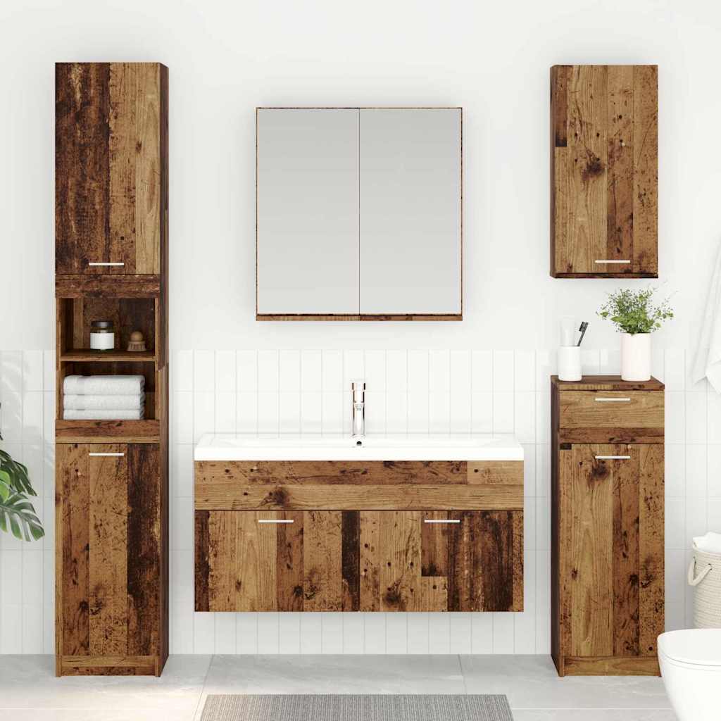 Waschbeckenunterschrank Altholz Holzwerkstoff