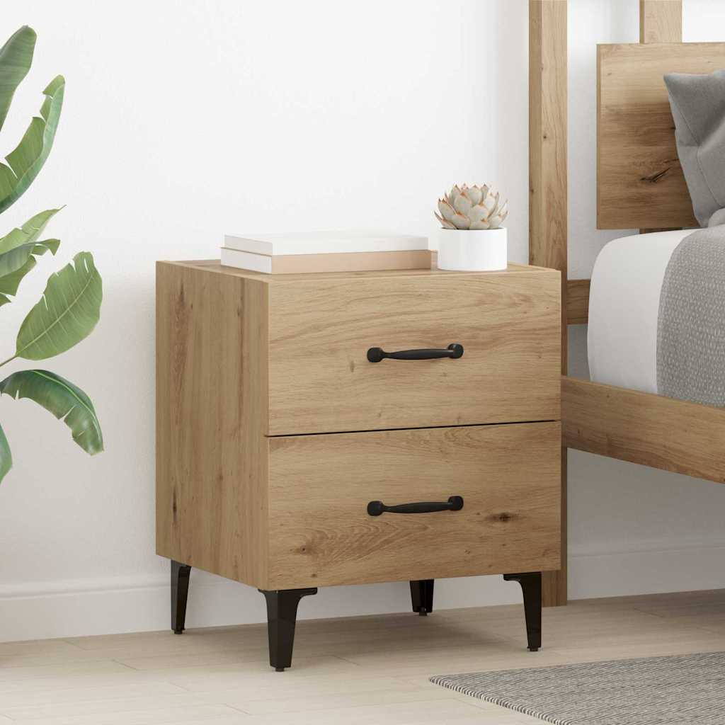 Bettschrank 2 stk. Artisan-Eiche 40 x 35 x 47,5 cm