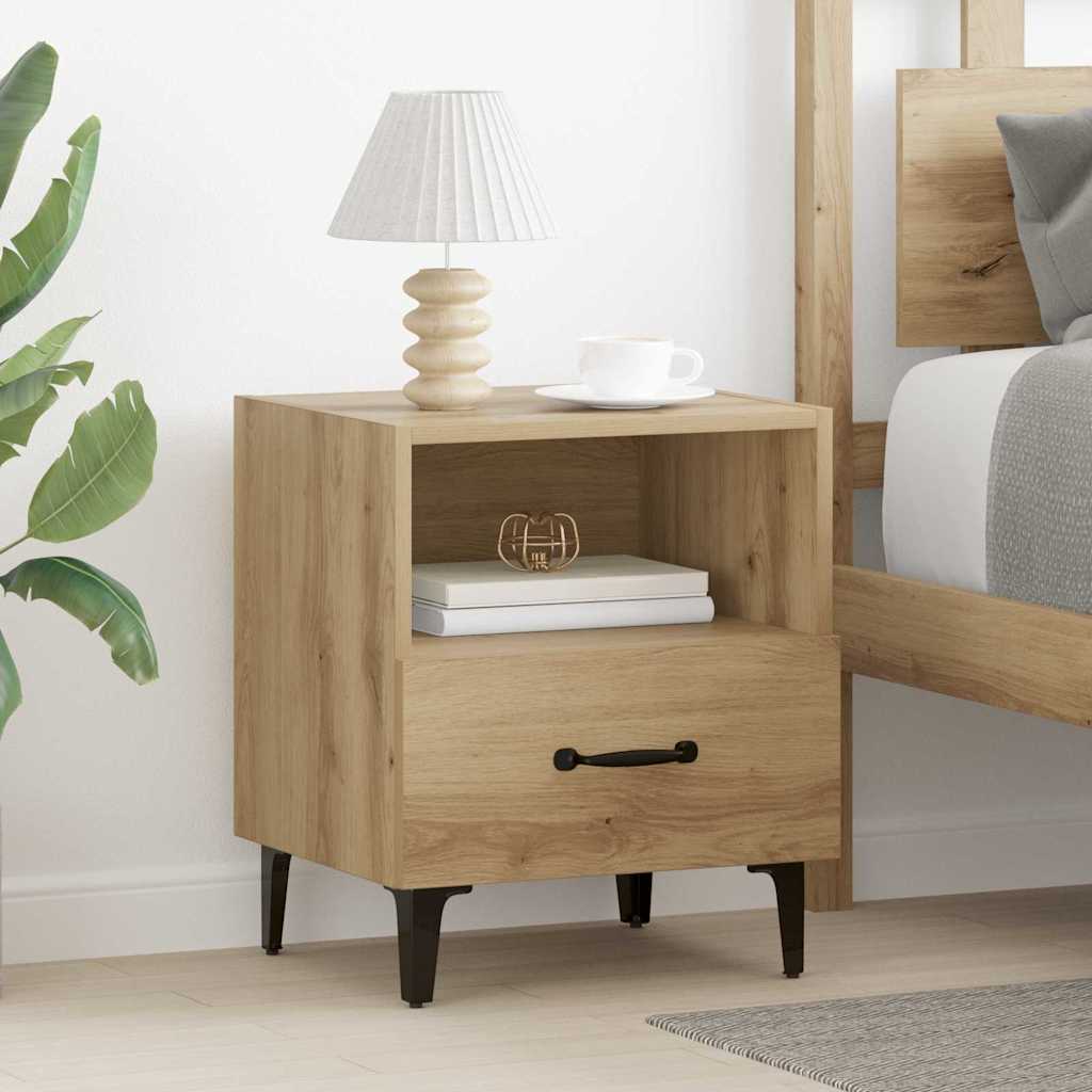 Nachttisch 2 stk. Artisan-Eiche 40 x 35 x 47,5 cm Holzwerkstoff