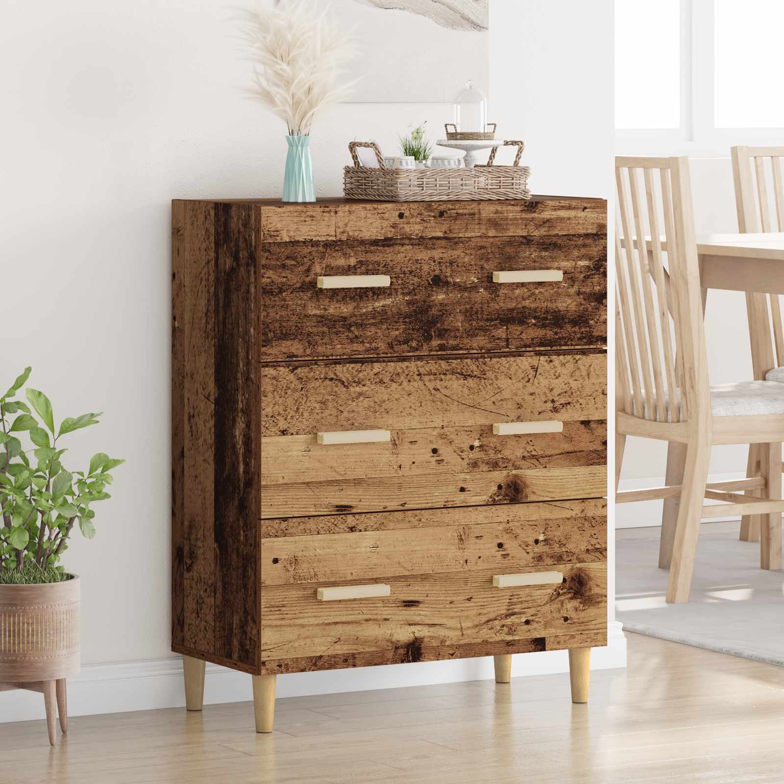 Sideboard Altholz 69,5 x 34 x 90 cm Holzwerkstoff