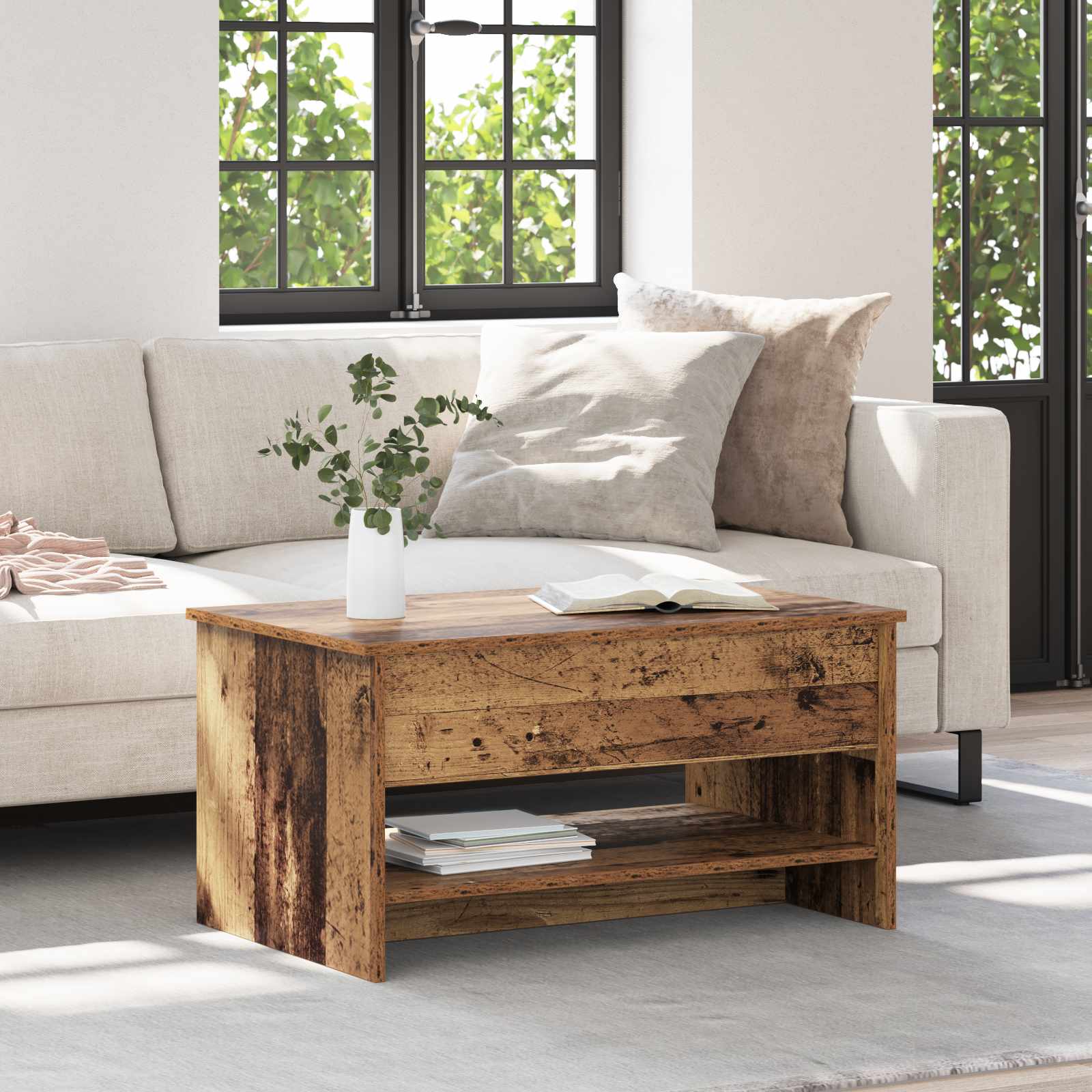 Couchtisch Altholz 80 x 50,5 x 41,5 cm Holzwerkstoff