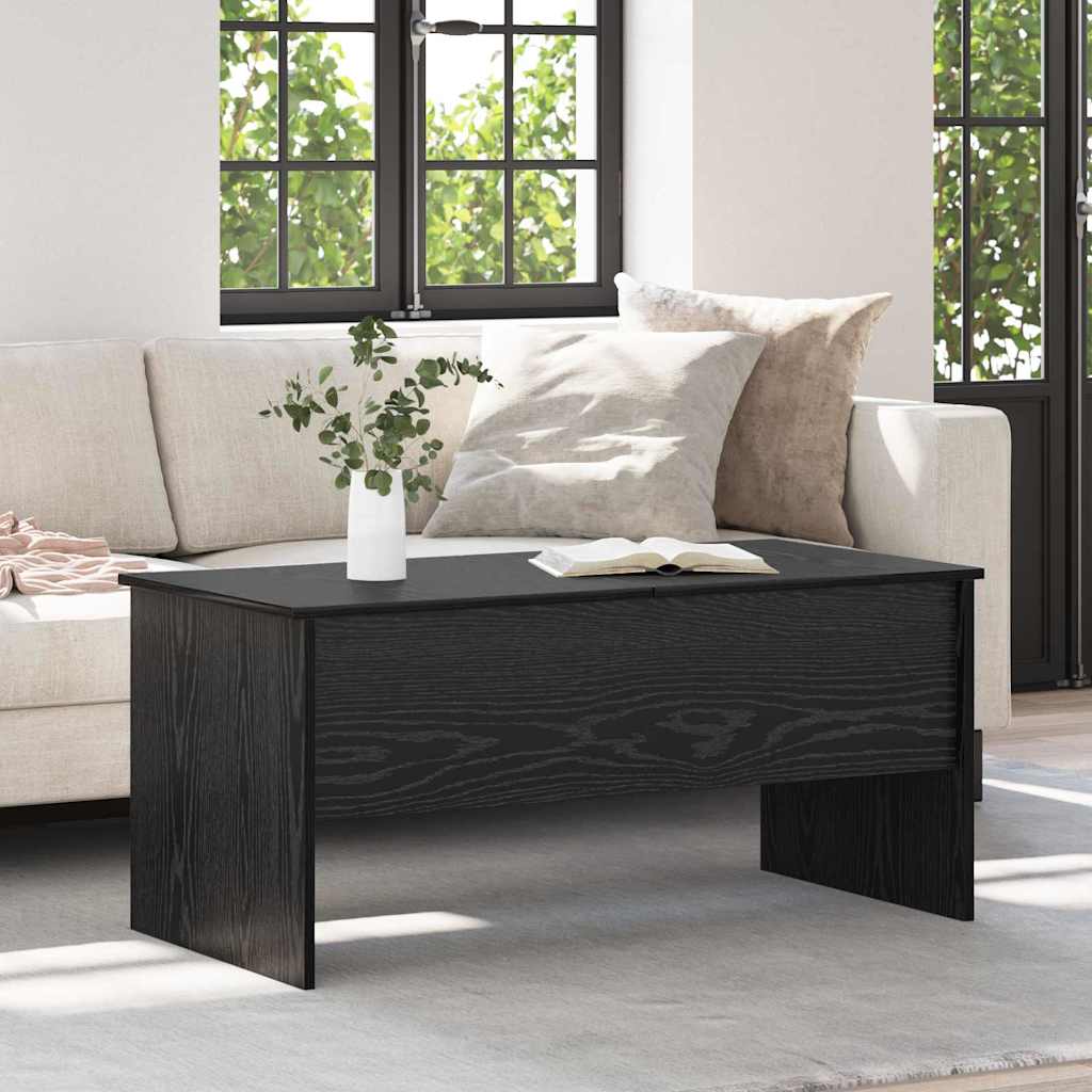 Couchtisch Schwarz Eichen-Optik 102 x 50,5 x 46,5 cm