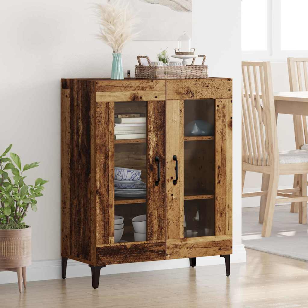 Sideboard Altholz 69,5 x 34 x 90 cm Verbundholz und Eisen