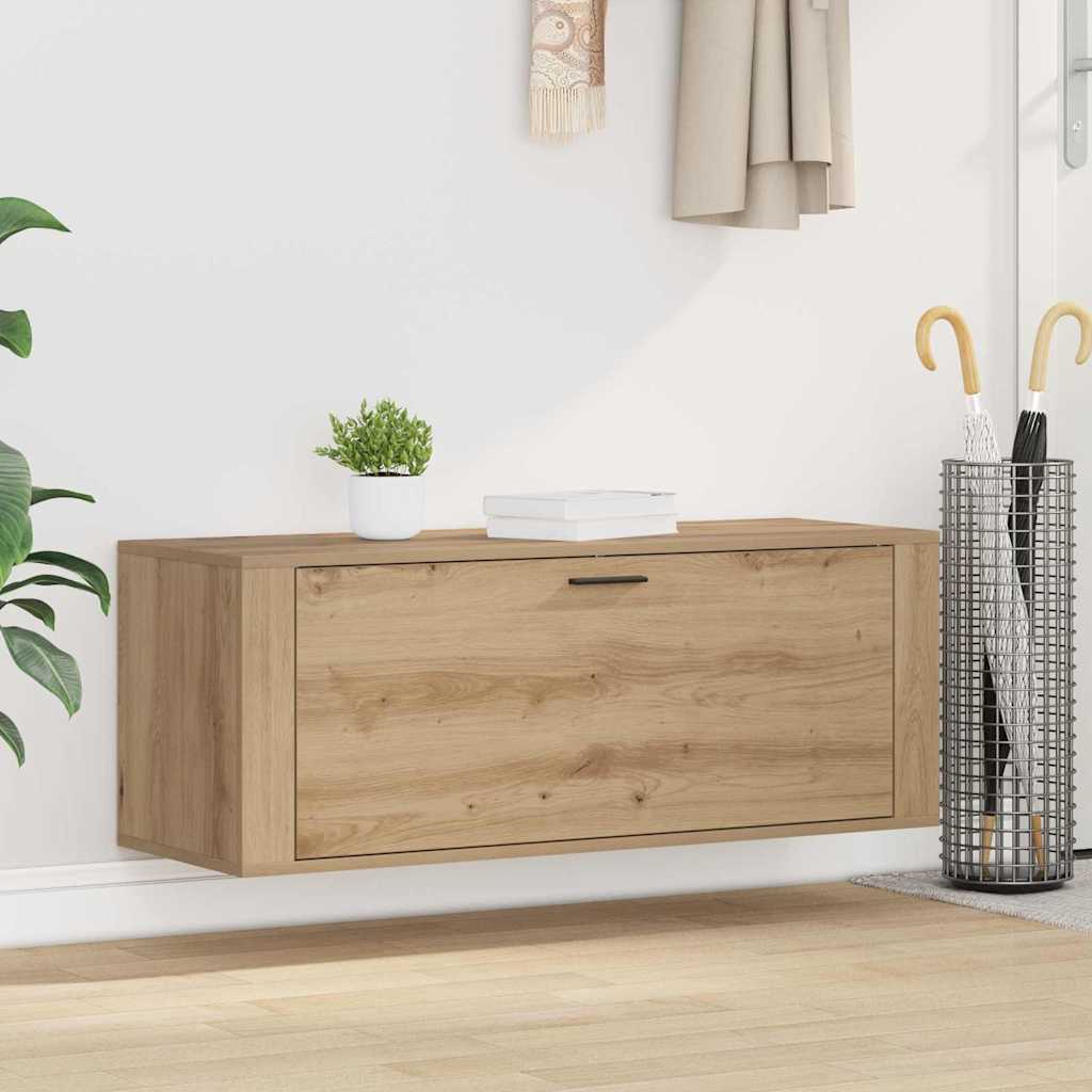 Schuhschrank 100 x 35 x 38 cm Holzwerkstoff Artisan-Eiche