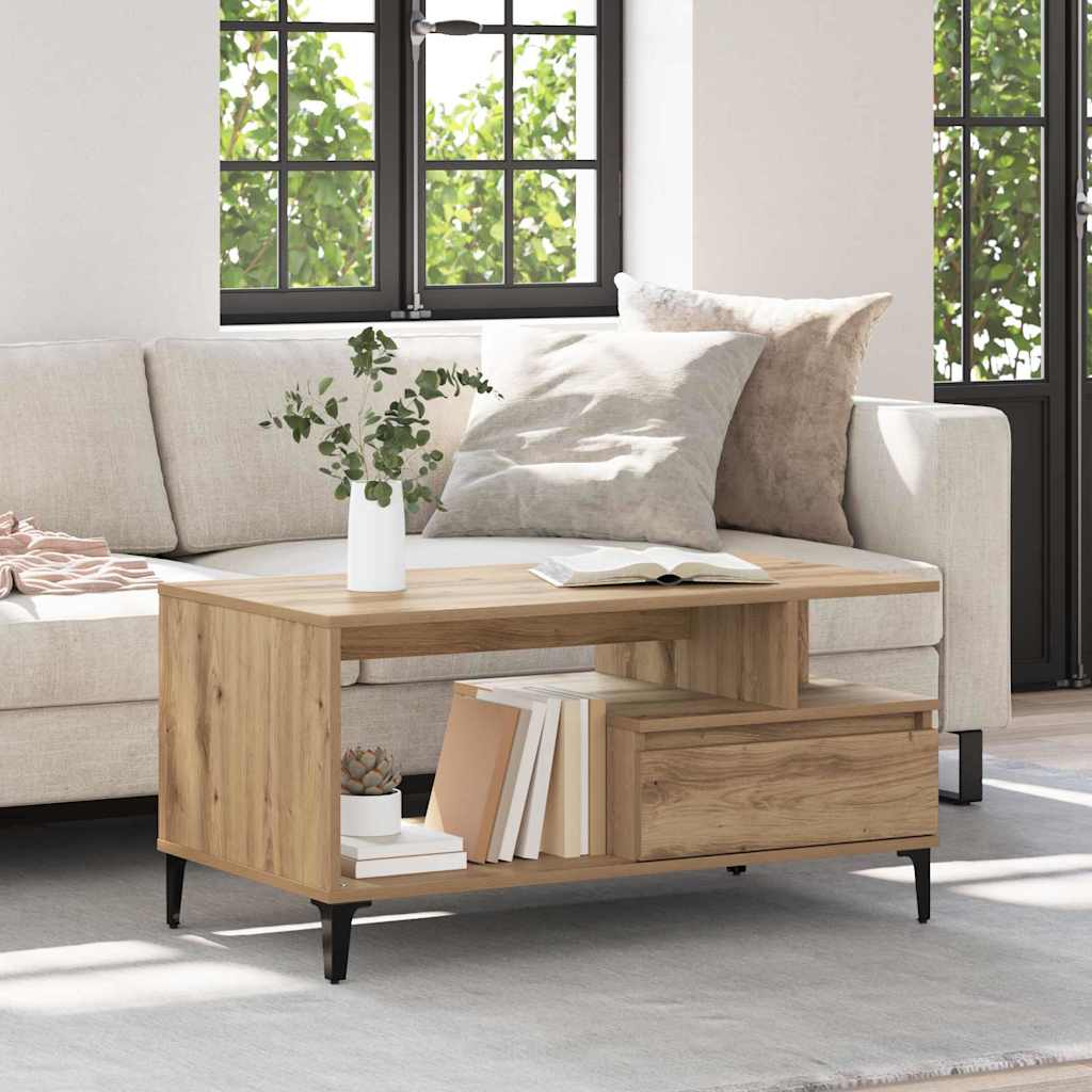 Couchtisch Artisan-Eiche 90 x 49 x 45 cm Holzwerkstoff