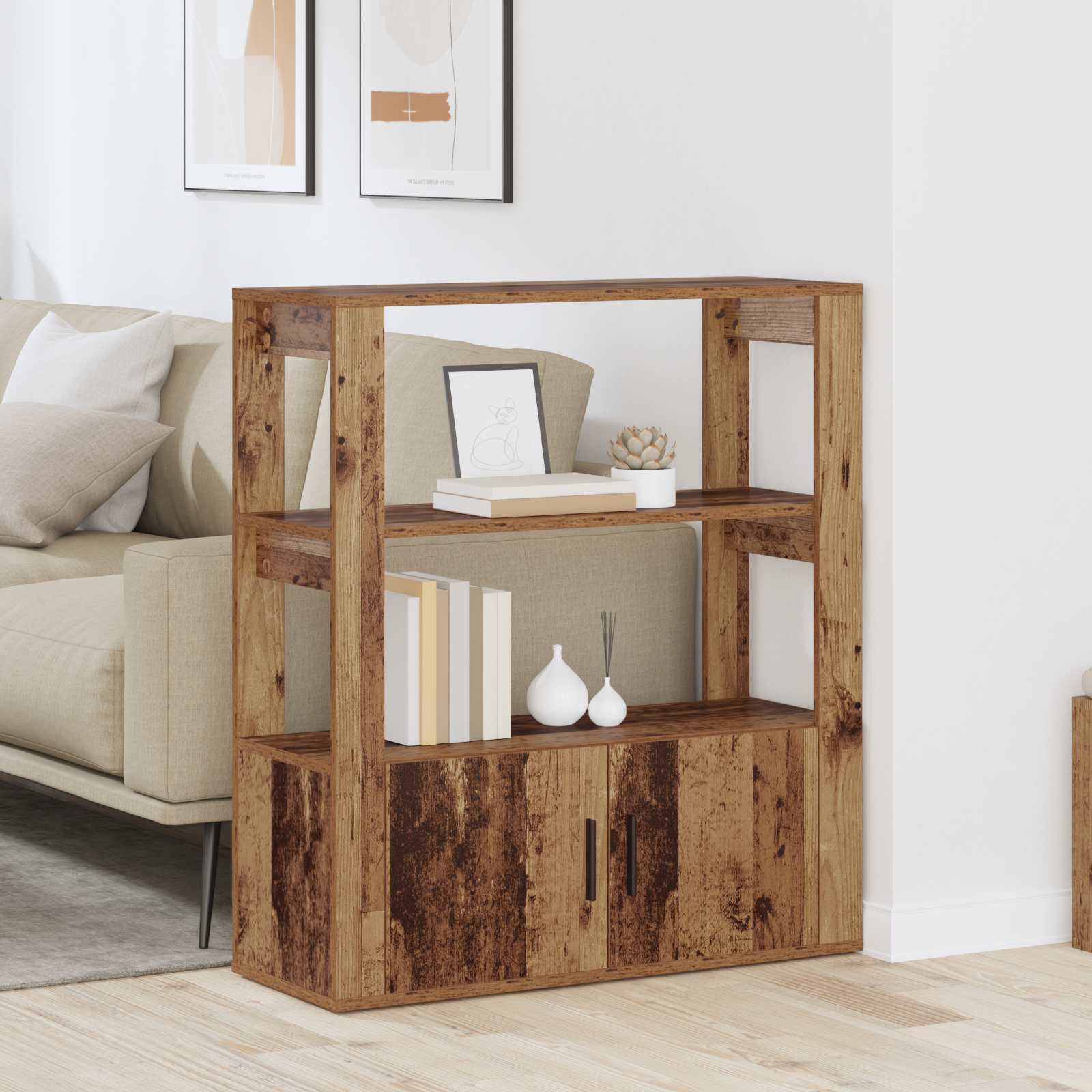 Sideboard Altholz 30 x 80 x 90 cm Holzwerkstoff