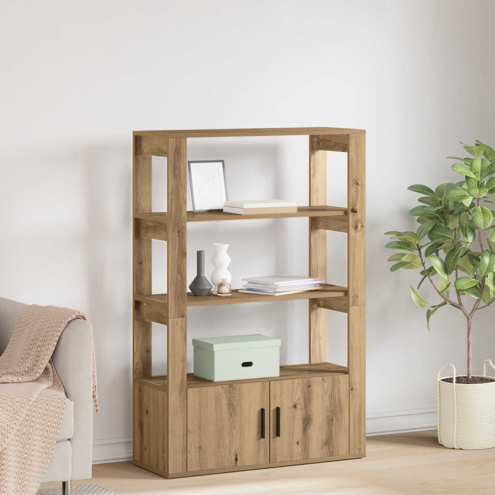 Sideboard Artisan-Eiche 30 x 80 x 119.5 cm Holzwerkstoff