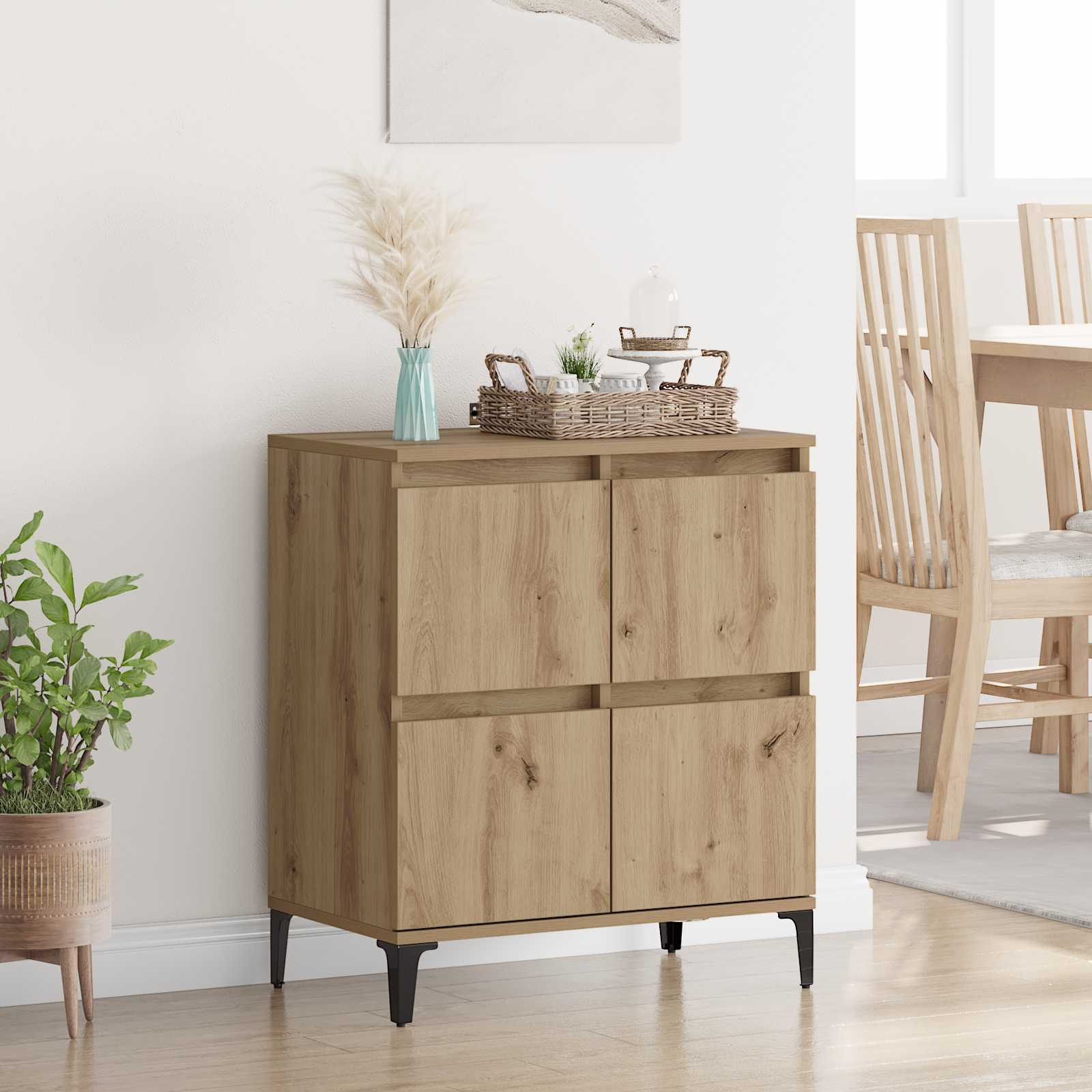 Sideboard Artisan-Eiche 60 x 35 x 70 cm Verbundholz und Eisen