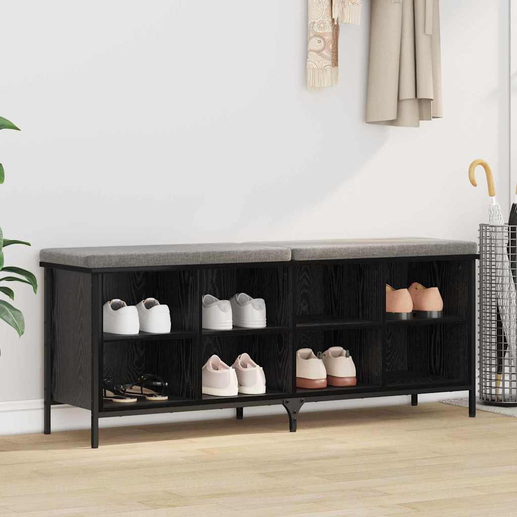 Schuhschrank 131 x 35 x 50 cm Verbundholz und Eisen