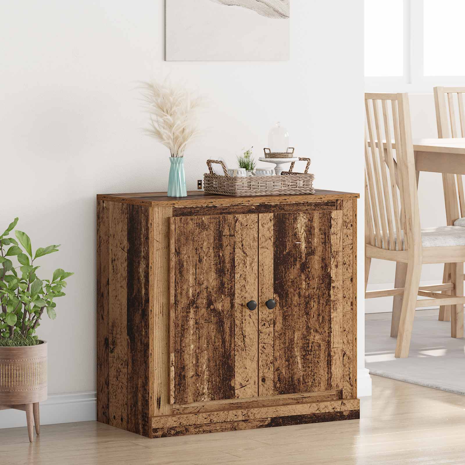 Sideboard 70 x 35,5 x 67,5 cm Altholz Holzwerkstoff